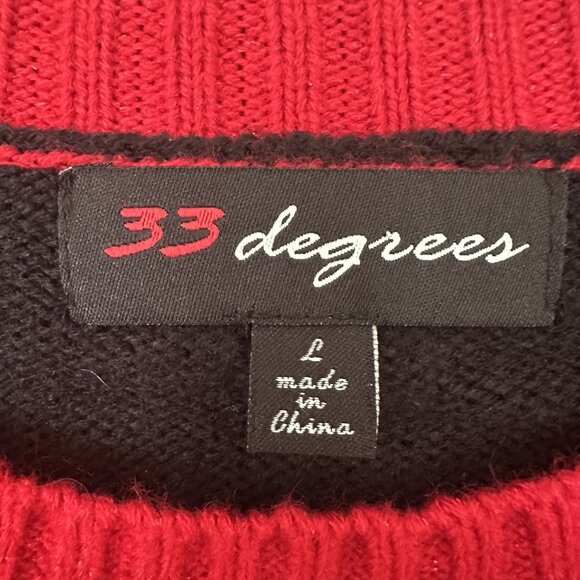 SOLD Ugly Christmas Sweater Flamingo Women L Pullover Feather Embroidered 3D Be - Picture 7 of 9